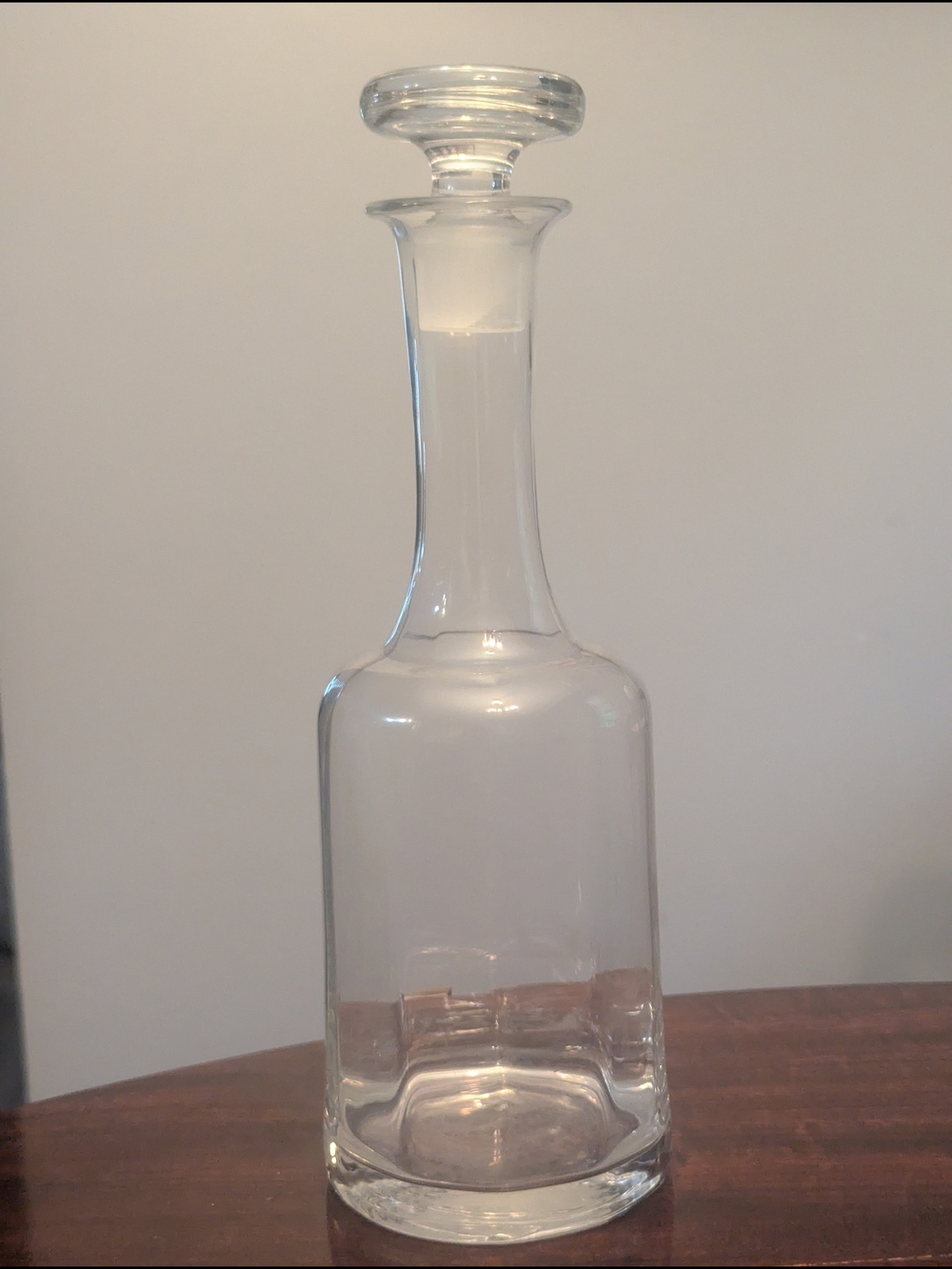 Vintage Clear Glass Decanter W/ Lid